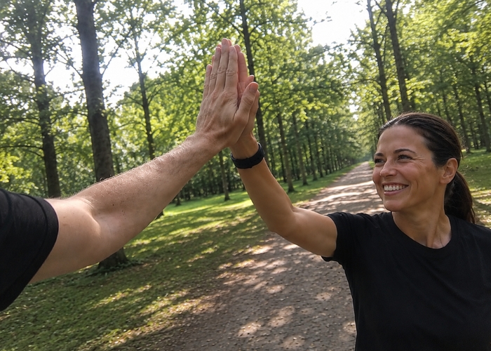 Personal training buiten in het park