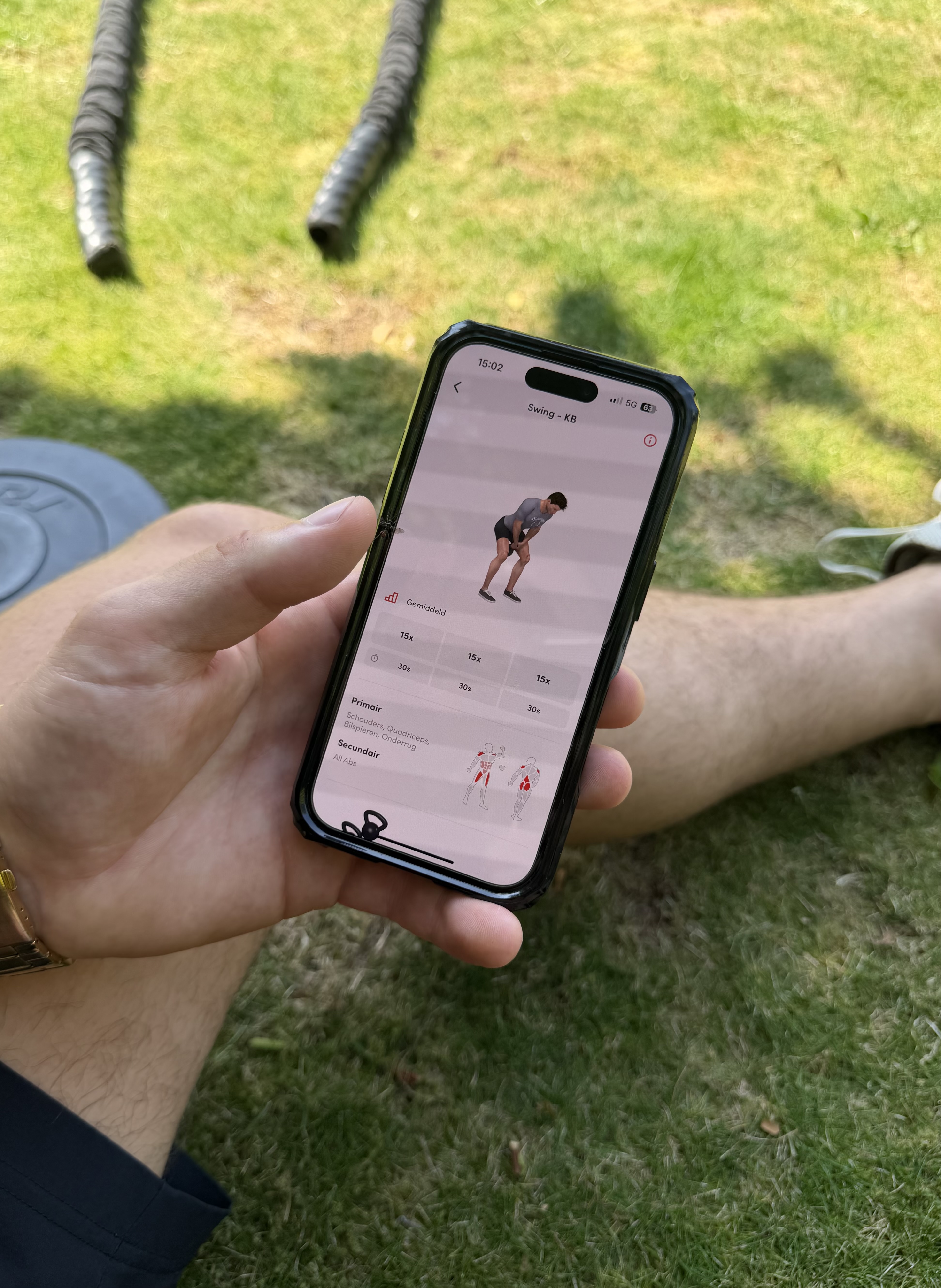Persoonlijk trainingsschema in de Virtual Gym-app